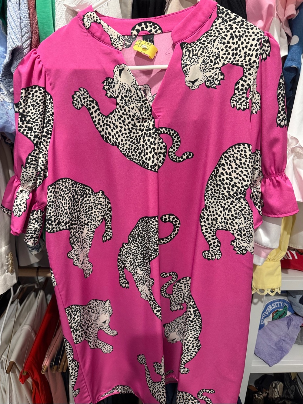 Women’s Pink Leopard Print Dress